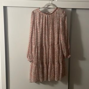Pink floral H&M mini dress, like new, XL